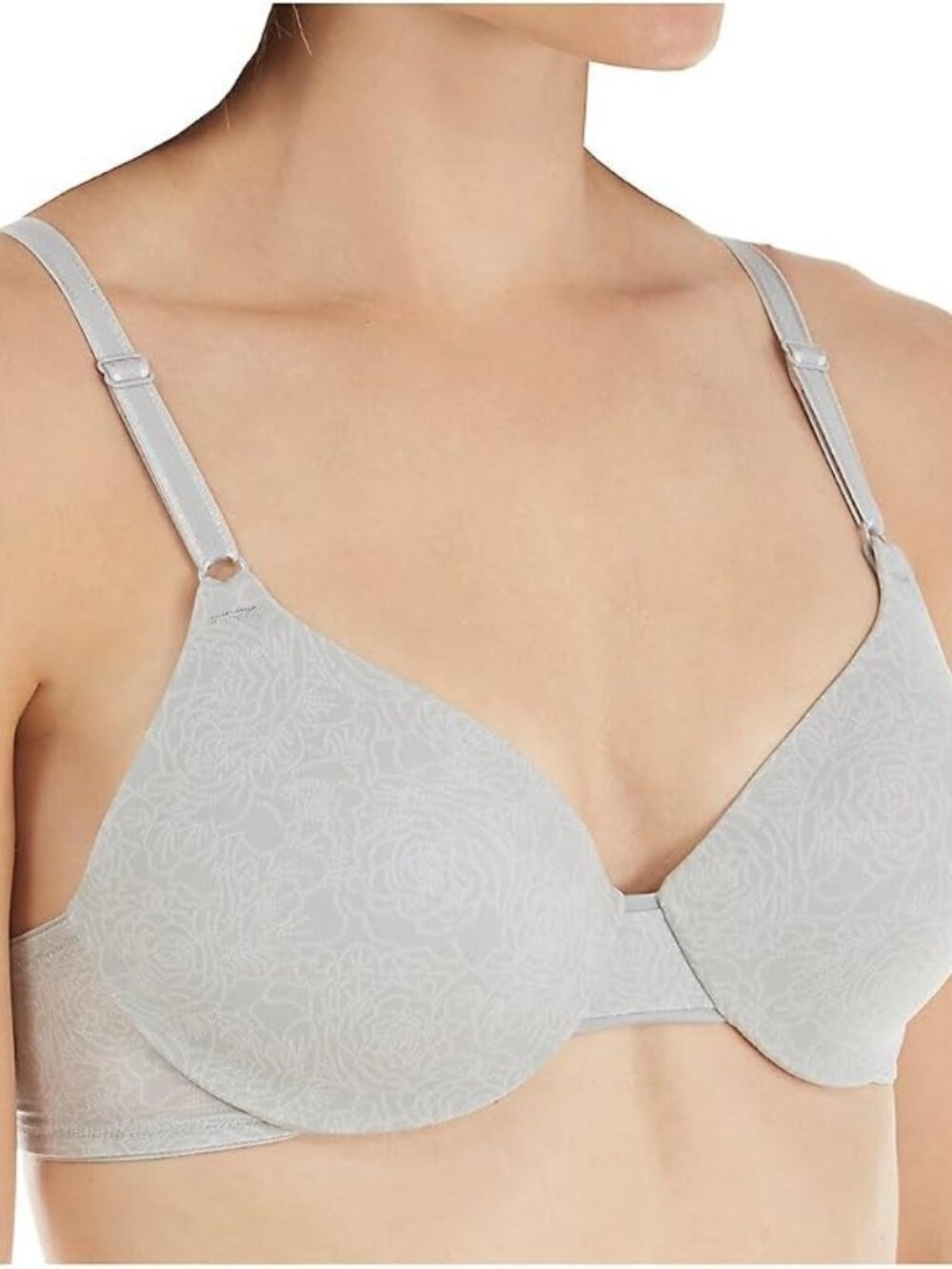 Women's Warner's This is Not a Bra Platinum Floral Print Bra-NWT